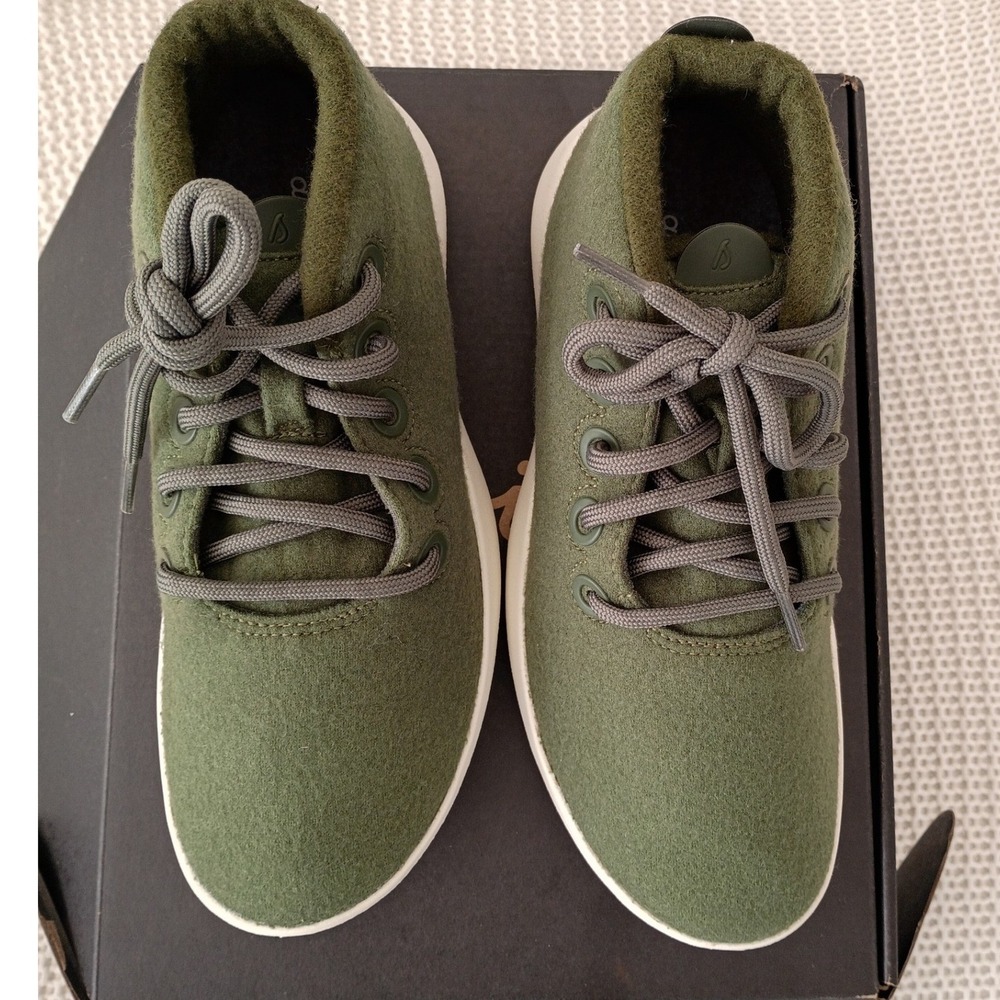New Allbirds Wool Runner-up Mizzle Thunder Green Women 8 High Top Sneakers $178